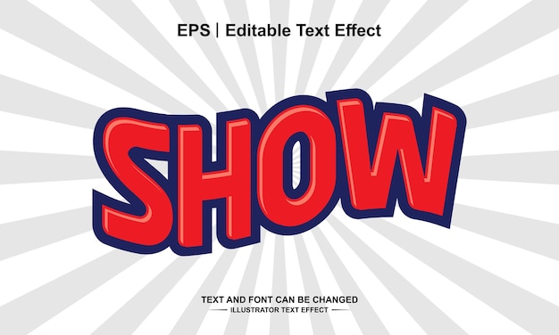 Vector show editable text effect