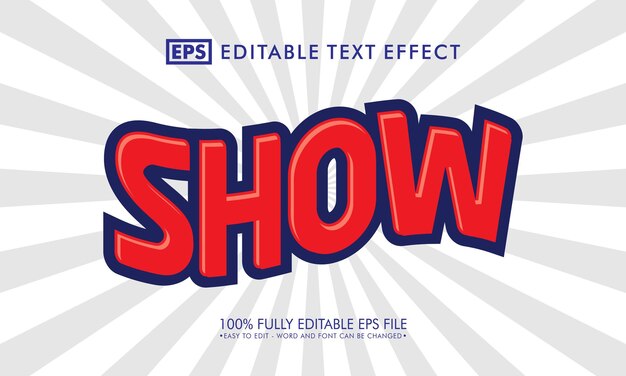 Vector show editable text effect