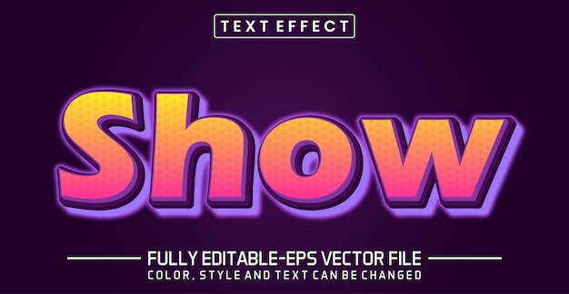 Show editable text style effect