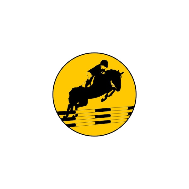 Show jumping vector illustration icon Logo Template design