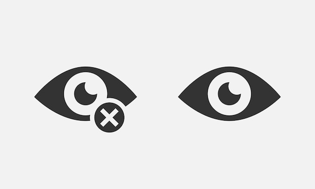 Показать значок пароля символ глаза Векторное зрение скрыть от значка часов Секретный элемент веб-дизайна