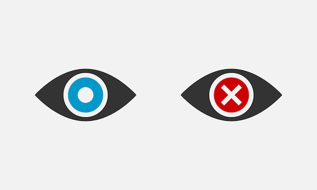 Vector show password icon eye symbol vector vision hide from watch icon secret view web design element