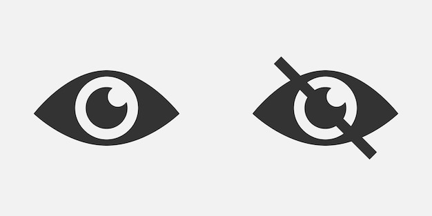 Show password icon eye symbol Vector vision hide from watch icon Secret view web design element