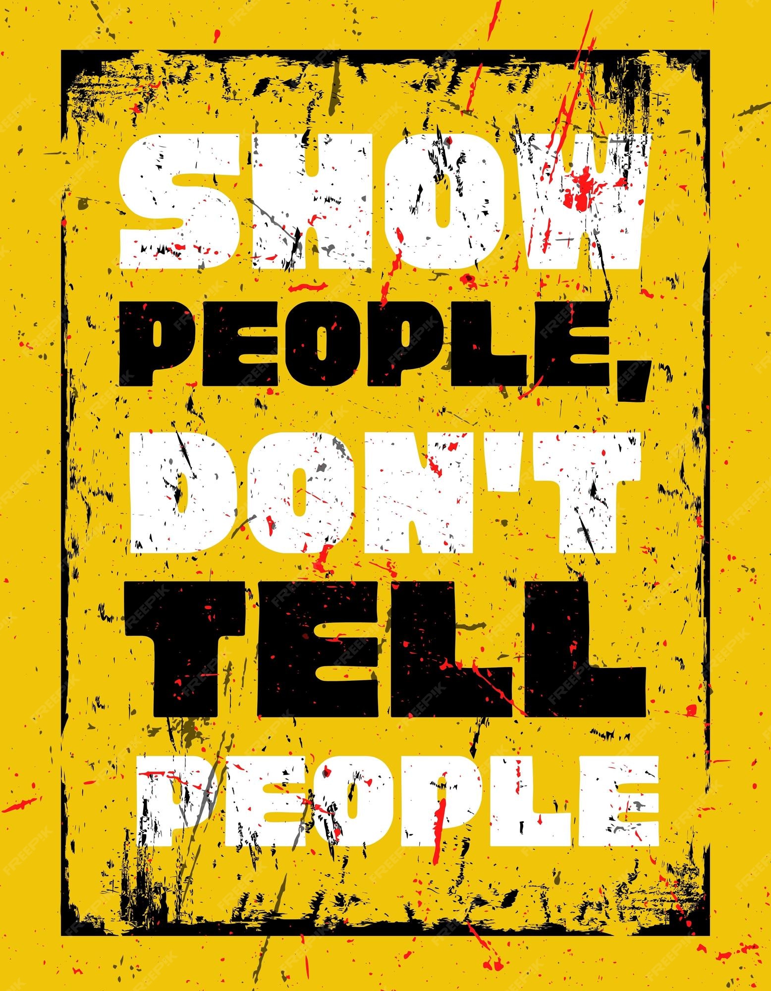 Don t tell people on yellow background