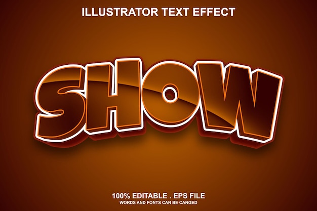 show text effect editable