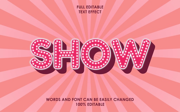 Show text effect