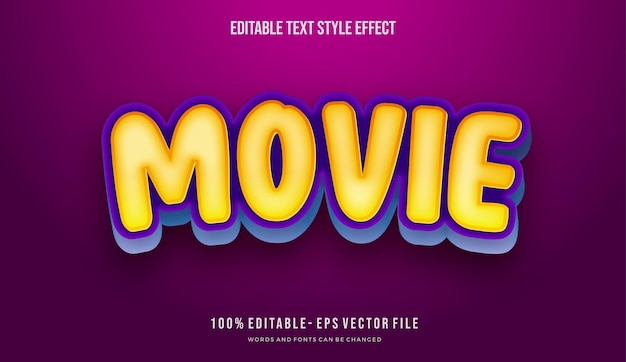 Show title opening text style effect. Editable vector font