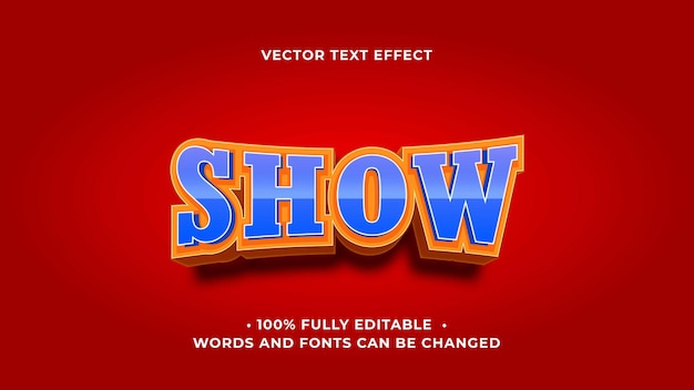 Vector show vector text effect