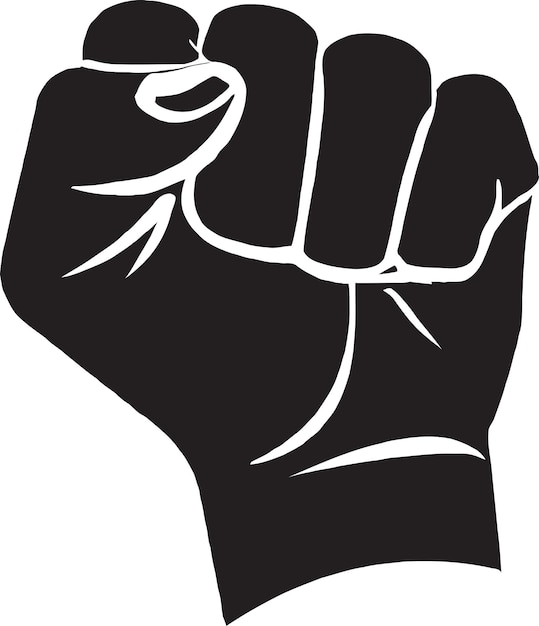 Vector show your determination with a hand fist icon
