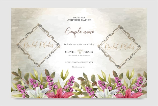 shower bridal frame tamplets