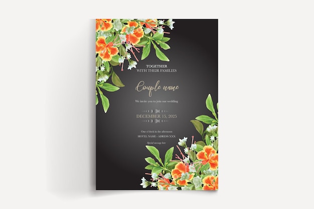 Vector shower bridal invitation templates