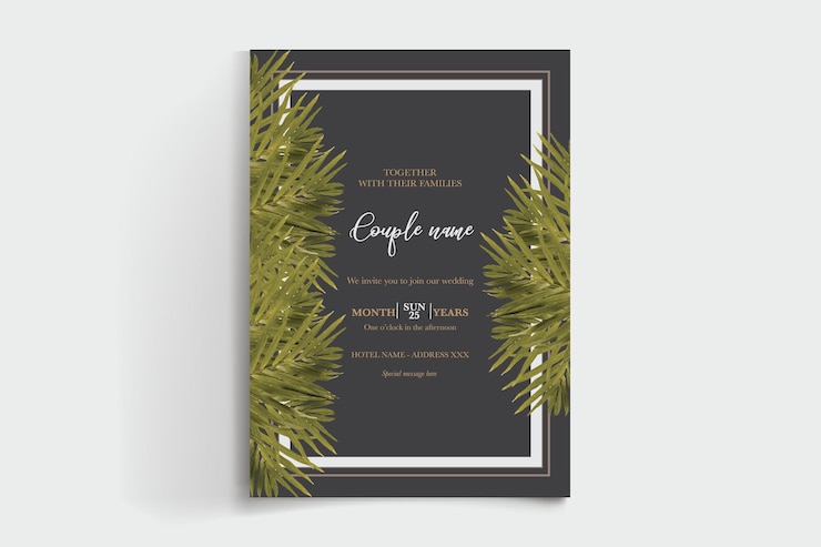 Vector shower bridal wedding invitation templates