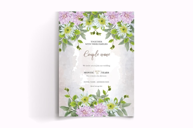 Vector shower bridal wedding invitation templates