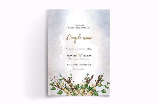 Vector shower bridal wedding invitation templates