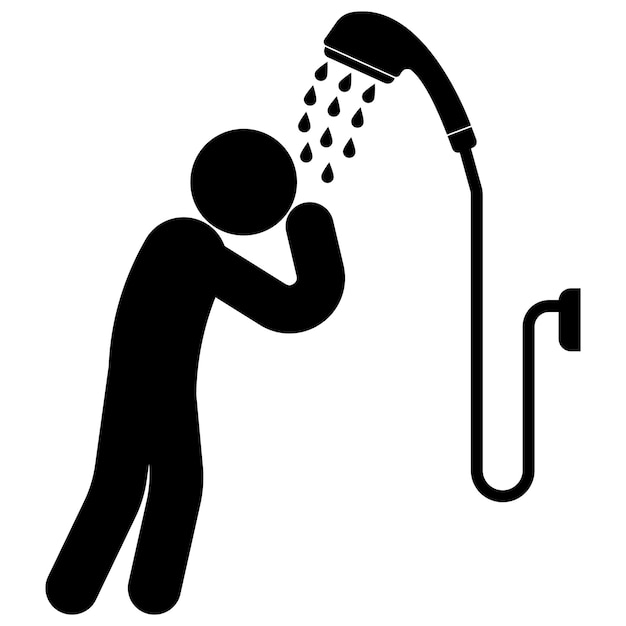 Shower iconlogo illustration design template