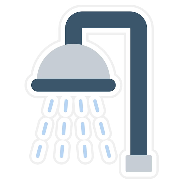 Shower Line Illustration