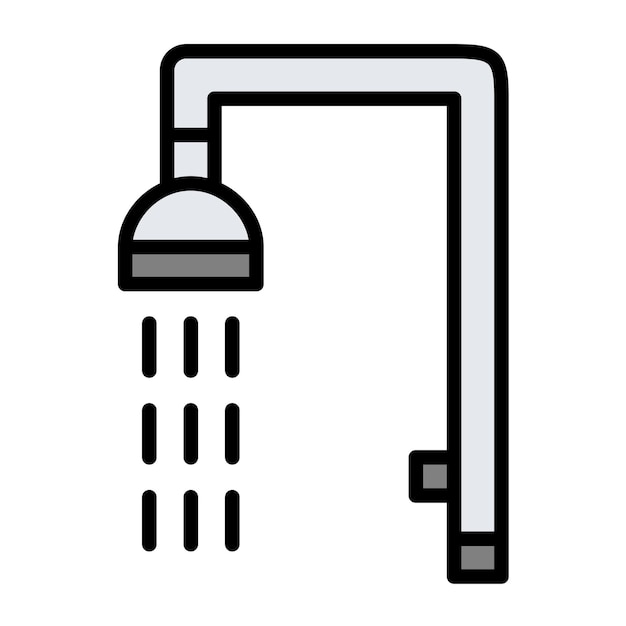 Shower Vector Illustration Style