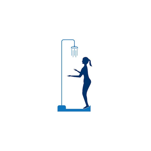 Shower woman icon