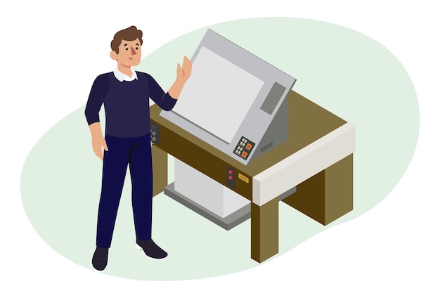 シュレッダーのコンセプトイラスト スタイリッシュで美しい