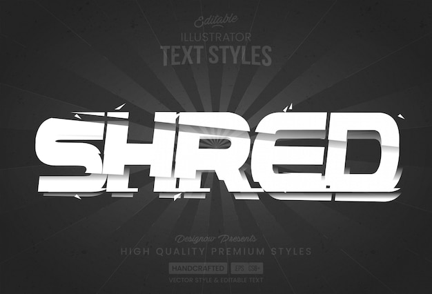 Shreded text style