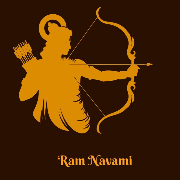 벡터 shri ram navami 축제 배경 포스터 템플릿