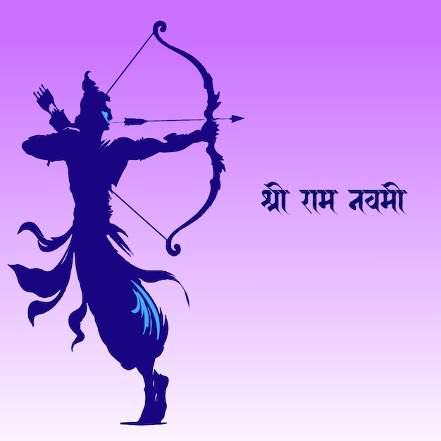 Shri Ram Navami 축제 배경 포스터 템플릿