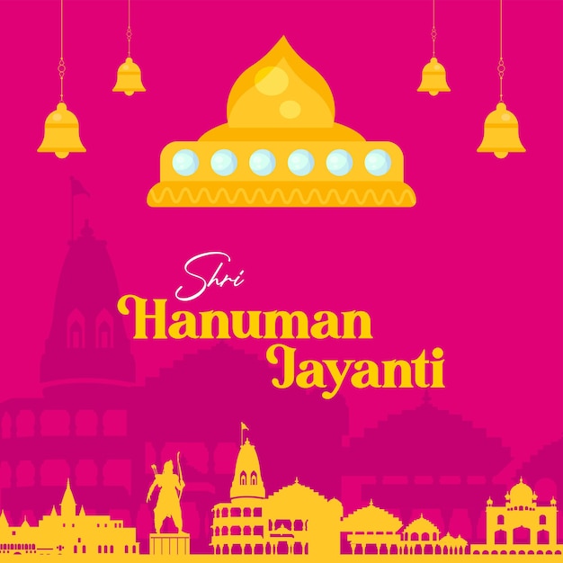 Vector shri hanuman jayanti banner design template