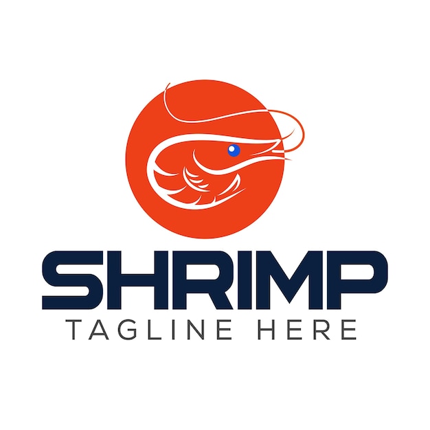 shrimp design logo illustration