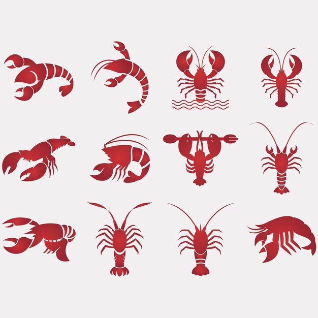 Vector shrimp logo vector images