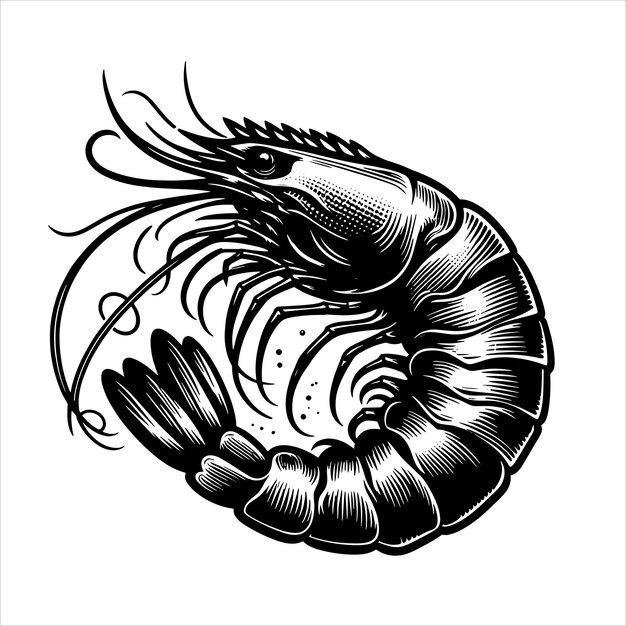 Vector shrimp svg