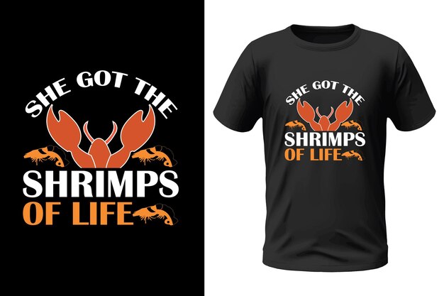 Premium Vector | Shrimp tshirt design