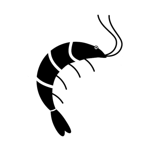 Vector shrimp vector icon