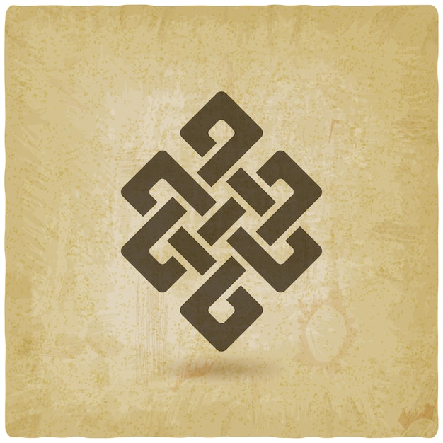 Shrivatsa endless knot vintage background