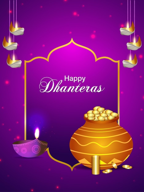 Sfondo di celebrazione di shubh dhanteras