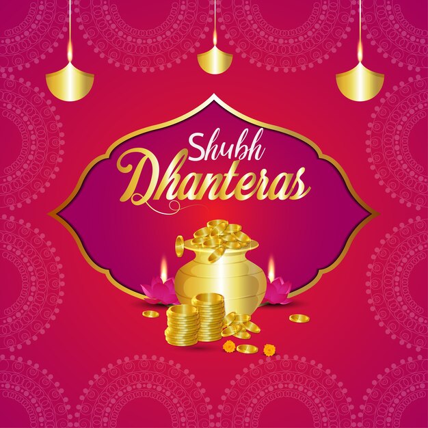 Shubh dhanteras festival della celebrazione dell'india