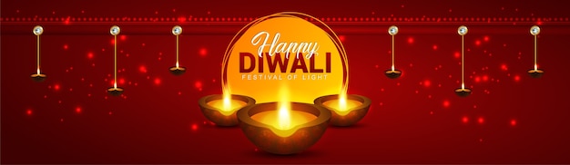 Shubh diwali big sale banner template