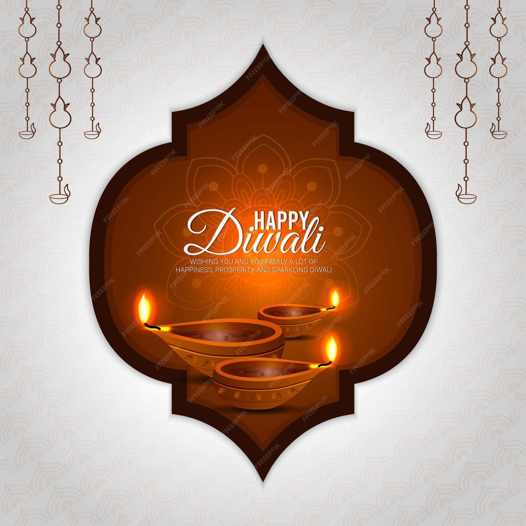 Premium Vector | Shubh diwali celebration background