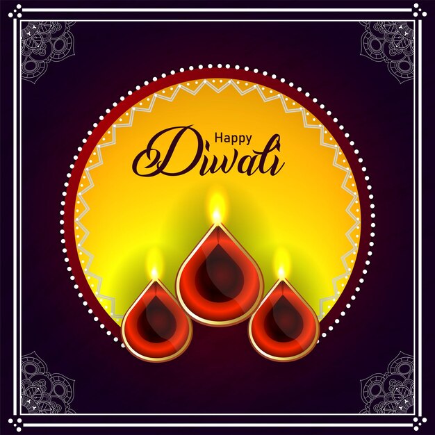 Vector shubh diwali celebration background