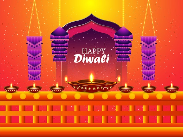 Shubh diwali viering wenskaart