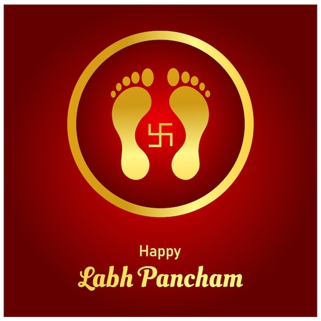 Shubh Labh Pancham 인도 힌두교 축제 벡터 디자인