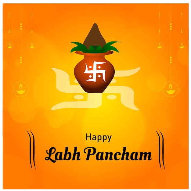 Shubh Labh Pancham Indiase hindoeïstische festival vectorontwerpen