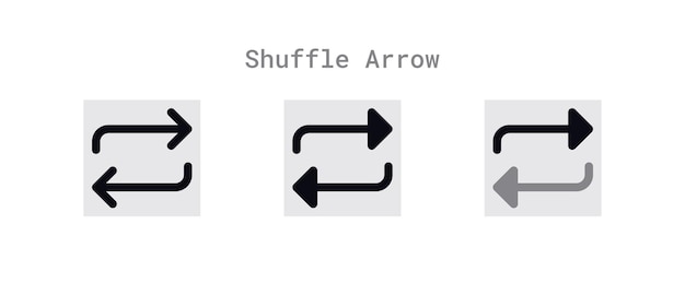 Shuffle arrow icons set