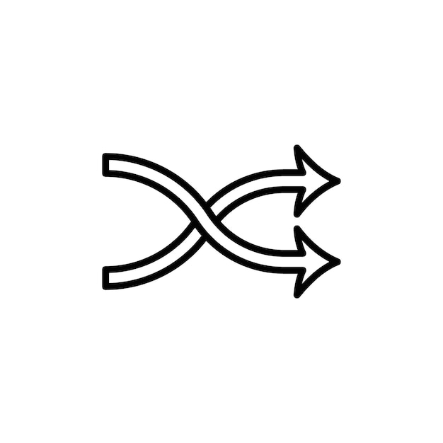 Shuffle Arrows Icon Ideaal voor Randomization en Muziek Afspelen