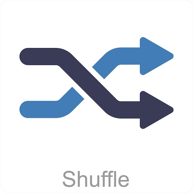 Shuffle and direction icon concept