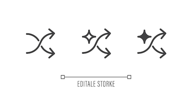 셔플 아이콘 사용자 인터페이스 인공지능 무작위 재생 목록 인공 지능 기호 스파클이있는 무작위 화살표 응용 프로그램 및 웹 사이트의 터 일러스트