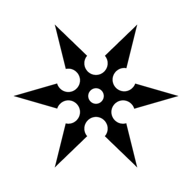 Vector shuriken icon vector illustration design template