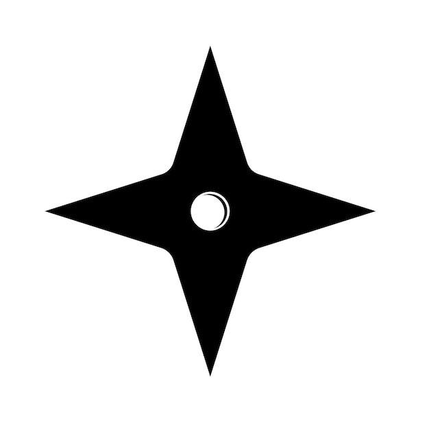 Дизайн символов векторной иллюстрации сюрикена