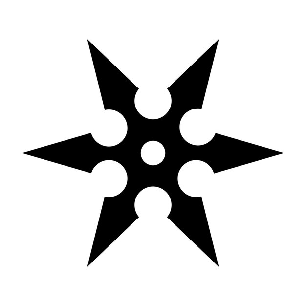 Shuriken icoon vector illustratie ontwerp sjabloon