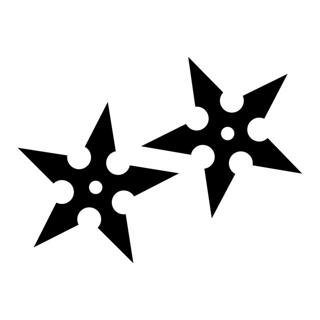 Vector shuriken icoon vector illustratie ontwerp sjabloon