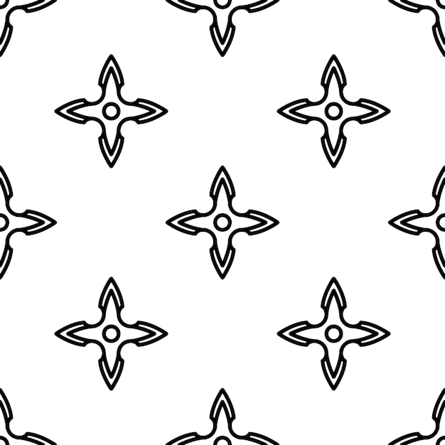 Shuriken seamless pattern vector illustration